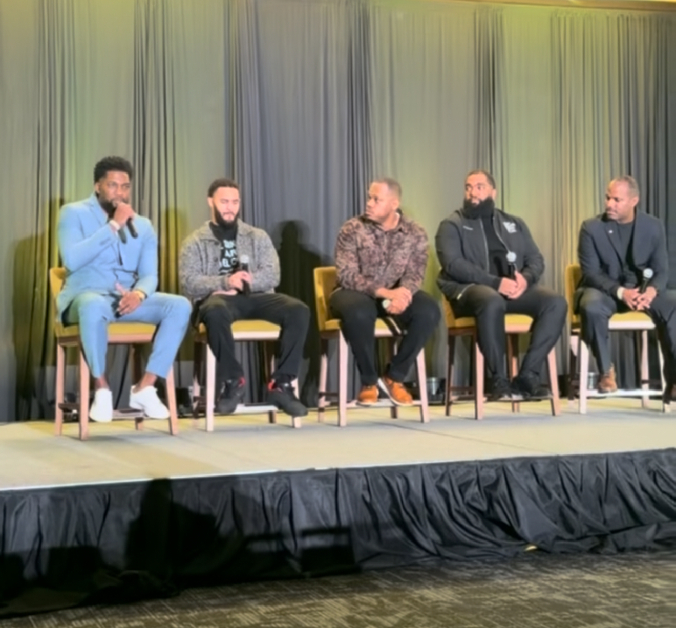 Dr. Joshua Randall speaking on a live panel